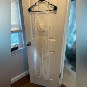 Elegant White Lace Dress